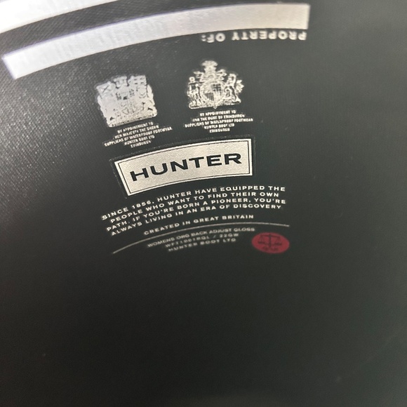 Hunter Black Rubber Knee High Glossy Rain Boots size size EUR 40, US 9.5 - Picture 11 of 16